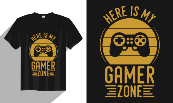 Express Your Game Style with Gaming T-shirt Design, Gamer Zone