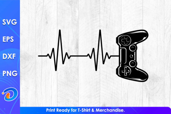 Gamer Heartbeat Funny Gaming Shirt Design: Your Digital Creative Spark