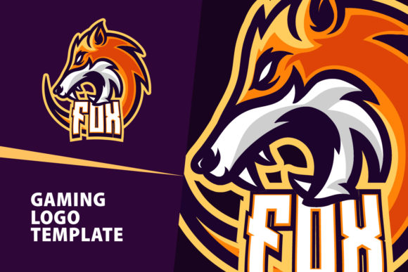 Royal Fox Mascot Logo: Gaming Identity with a Regal Edge