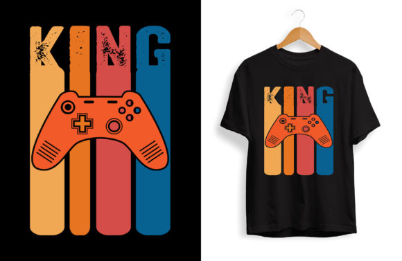Strategic Use of Gaming T-Shirt Design, King for Enhanced Branding and Marketing