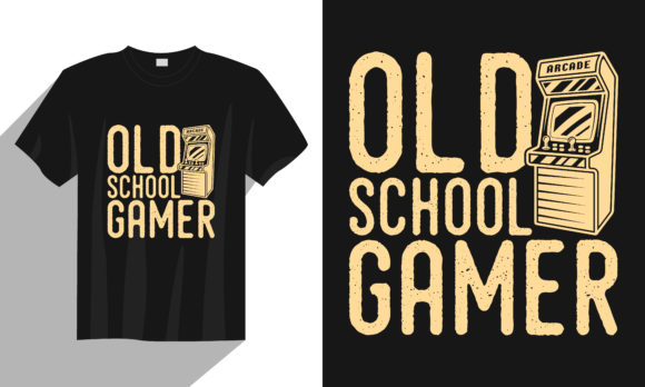 The Old School Gamer T-Shirt Design: A Ready-Made Asset for Your Creative Projects
