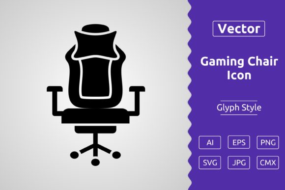 The Vector Gaming Chair Glyph Icon: A Versatile Asset for Design and Branding