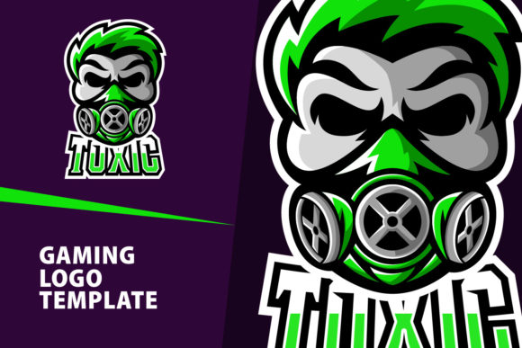 ToxicSkull Mascot Gaming Logo: A Bold Visual Statement